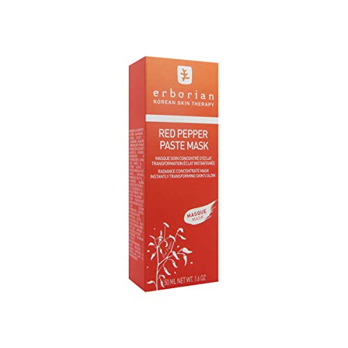 Erborian Red Pepper Paste Face Mask - Energizing & Radiance Boosting Facial Mask for Hydration & Glow with Vitamins C & E, Antioxidants & Soothing Liquorice Extract - Korean Skin Therapy