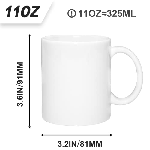 White Ceramic Coffee Mug Set 36pcs 11oz Dishwasher & Microwave Safe