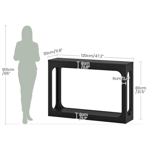 Console Table 47.2 Inches Black - Versatile Entryway & Living Room Accent
