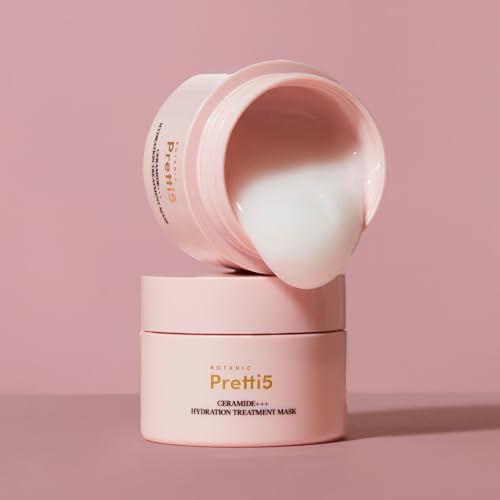 Pretti5 Ceramides+++ Hydrating Treatment Mask Deep Hydration and Strengthened Barrier for Dry Dull Skin Calms Inflammation & Redness TCM Science-Led Innovation Vegan Sensitive Skin Safe 100g