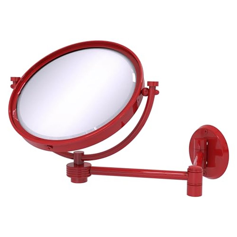 Allied Brass WM-6T/4X-ASP 8 Inch Wall Mounted Extending Make-Up Mirror 4X Magnification with Twist Accent, Autumn Sparkle