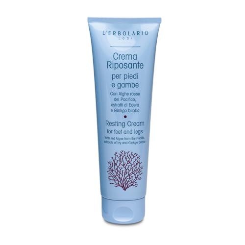 L'Erbolario Resting Body Cream for Feet & Legs - Nourishing Moisturizer with Ivy & Ginkgo, 4.2 oz