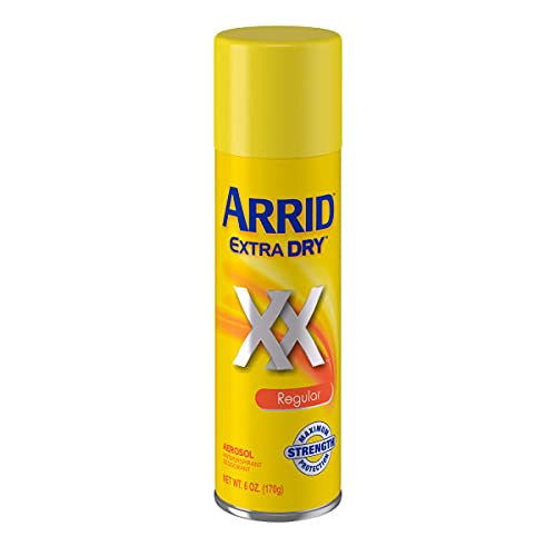Arrid Extra Dry Regular Aerosol Deodorant 6 oz - Pack of 6, Antiperspirant & Odor Control