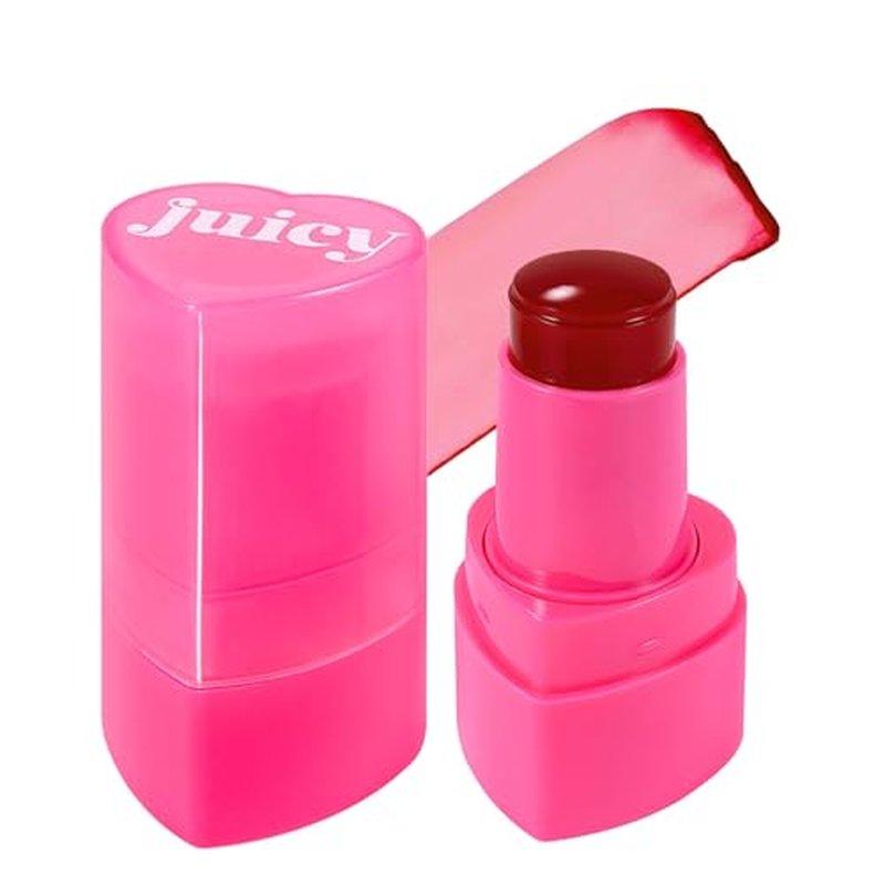 3-In-1 Multi-Use Blush Cream Blush Stick for Eyes, Cheeks & Lips, Hydrating & Bouncy Jelly Texture, Blends Perfect, Long Lasting Waterproof (03, s)