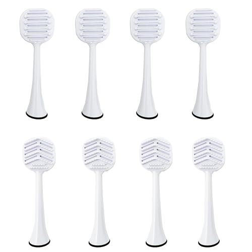 8 Pack Tongue Brush Heads for Philips Sonicare Electric Toothbrush - Fits 4100/5100/6100/9023, Not Essence/E Series or One, Family Size