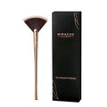 Fan Makeup Brush For Highlighter, Blush, Flutty&Powder Cosmetic Tool w/Long Handle& Anti-Champagne Gold Brush