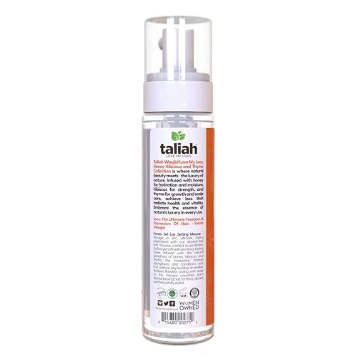 Taliah Waajid Love My Locs Honey Set Loc Hair Mousse 8oz ? Alcohol-Free, Moisturizing, Firm Hold Mousse for Locs, Twists & Braids, Natural Hair Styling Foam
