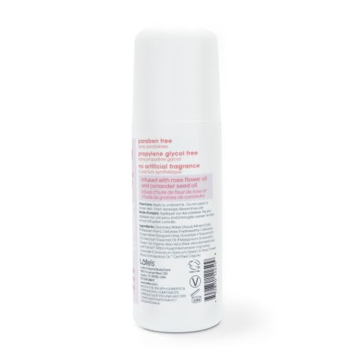 Natural Aluminum-Free Deodorant Roll-On - Rose & Coriander, 3 Pack