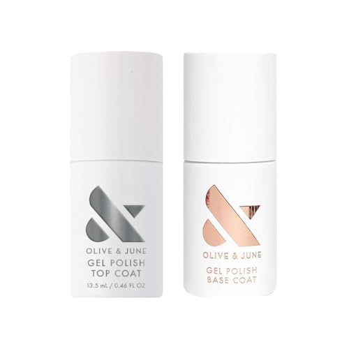Olive & June Gel Base & Top Coat Duo - Clear, 1 Fl Oz Pack of 2