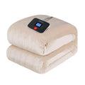 Full Size Electric Blanket 80 x 84 Beige - Safe & Soft Flannel Heating