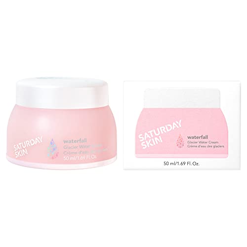 Saturday Skin Face Moisturizer Water Face Cream Natural Oil free Gel Type Cream From Alaska Glacier Water and Face Cleanser Hydrating Foam Cleanser Natural ingredients
