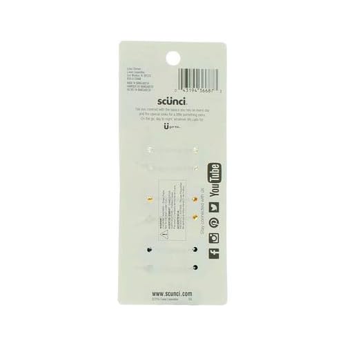 Conair Scunci No-Slip Grip Mini Octo Jaw Clips, 6 Ea
