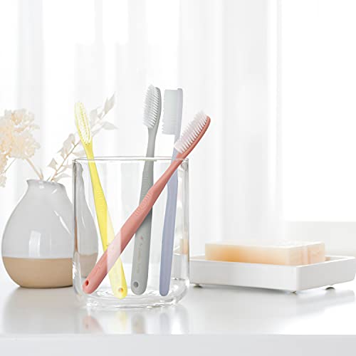 16 Pack Long Head Toothbrushes for Better Cleaning | Dr.Golden Turtle