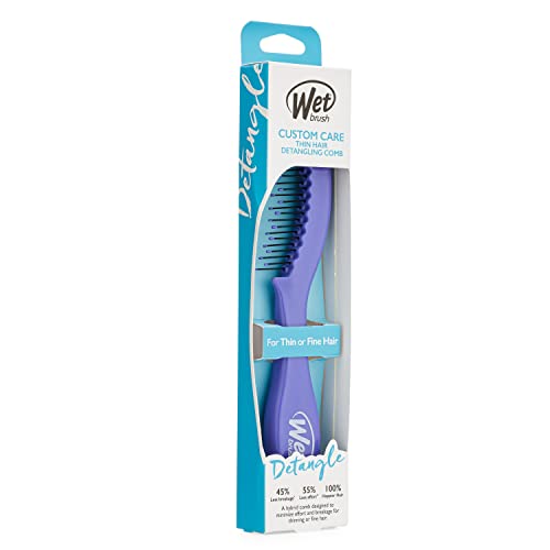 Wet Brush Custom Care Thin Hair Detangling Comb Purple