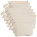 Canvas Zipper Pouch Bulk, Blank DIY Craft Case Blank Makeup Bag, Canvas Pencil Pouch Cosmetic Bag Multi-Purpose Travel Toiletry Zipper Bags (Beige, S, 9x4.7x1.5'')