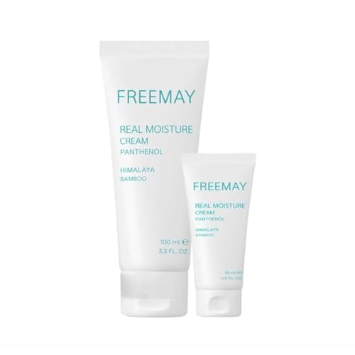 freemay Real Moisture Cream Set (100ml + 30ml), Korean Face Moisturizer for Hydration & Soothing, Vegan, Lightweight, Sensitive Skin Friendly