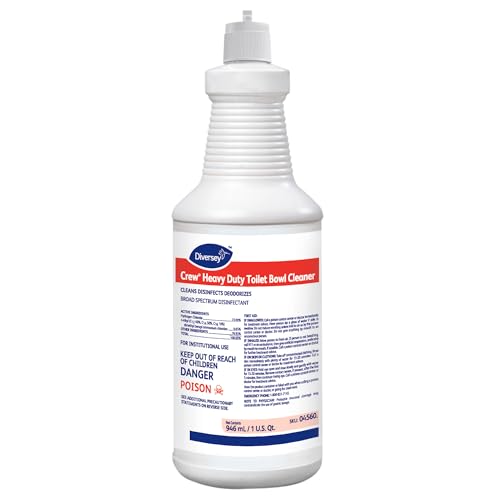 CREW Heavy Duty Toilet Bowl Cleaner Disinfectant 32oz Pack of 12 - Mint Scent