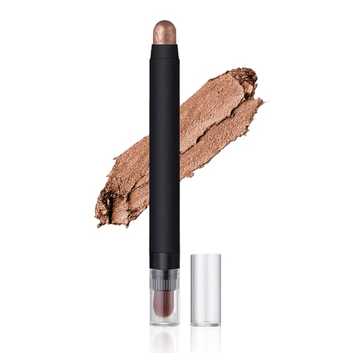 Dual-Ended Eyeshadow Stick, Waterproof Creamy Powder Shadow for Highlight and Contour, Long-Lasting Smudge-Proof, Vegan, Easy Blendable, 0.17 Oz (3#, 1 Count (Pack of 1))