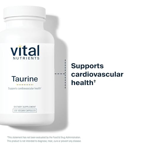 Taurine 1,000mg Supplement - 120 Vegan Capsules for Heart & Nerve Support