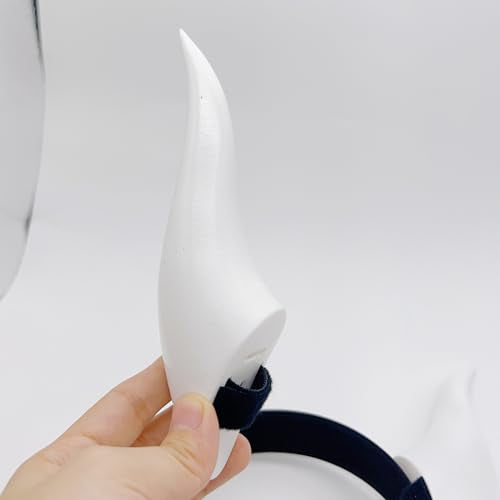 Women Headband with 3D Devil Horns Lightweight Costume Accessory - D White