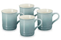 Le Creuset Stoneware Vancouver Mug Set of 4 - 14 oz Sea Salt Variation