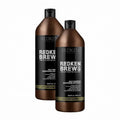 Redken Brews Daily Shampoo 33.8 Fl Oz Pack of 2 - Lightweight Hydration for Men