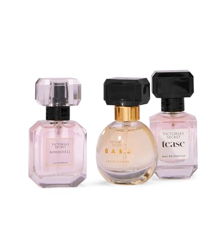 Assorted Mini Fragrance Gift Set - Victoria's Secret Eau de Parfums - Bombshell, Bare & Tease