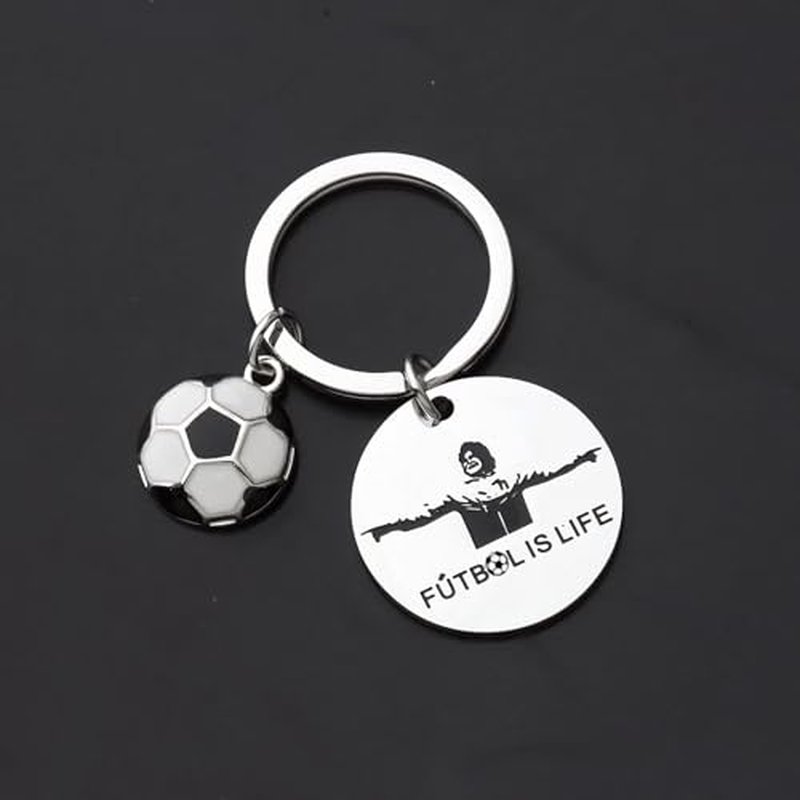 ENSIANTH TV Show Inspired - Futbol Socce- Football Lover Keychain Football Soccer Gift