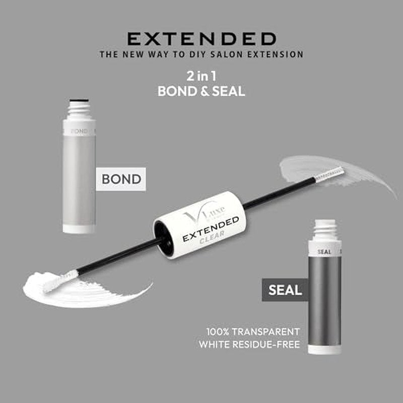 i?ENVY Extended Bond & Seal for False Lash Clusters & Strip Lash, Dual-Ended Lash Glue Adhesive for Light & Clean DIY Extension, Non-Damaging & Residue Free, All Day Wear with Biotin & Vitamin E