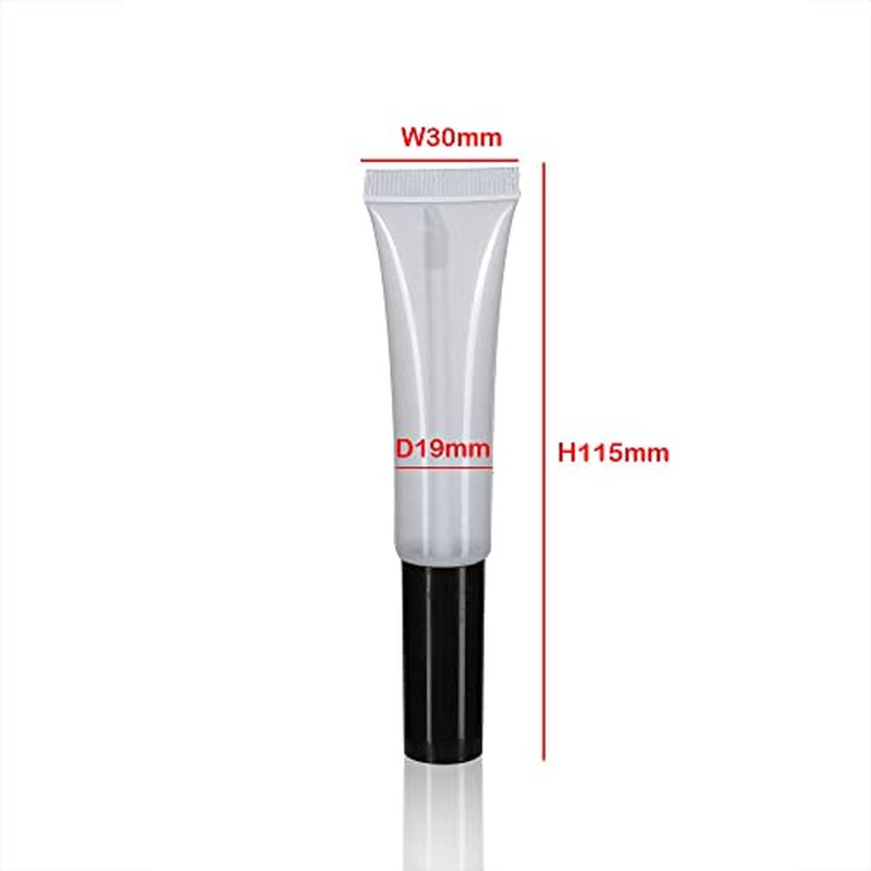 COSIDEA 50 pack Empty Purple 15ml Squeeze lip gloss tubes with wand 0.5oz soft lipgloss container chapstick containers empty tube