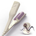 TSUYAGLA Cream White Beach Waves Hair Waver 1.42 Inch Curling Wand Dual Voltage