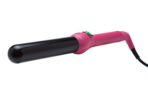 32mm Pink Tourmaline Ceramic Clipless Curling Iron - Large Barrel for Voluminous Waves