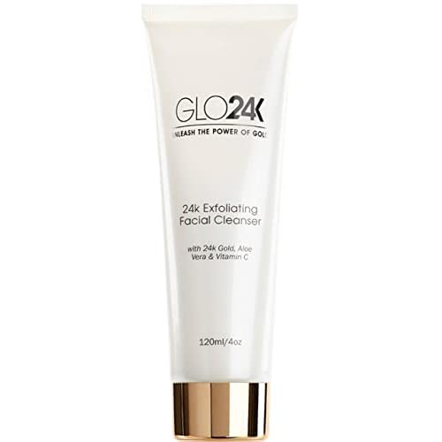 GLO24K Exfoliating Facial Cleanser & Night Cream with 24k Gold, Retinol, and Aloe Vera. Optimize your Daily Beauty Routine.