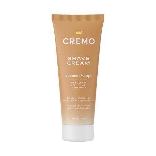 Cremo Women¡¯s Shaving Cream Sensitive Skin, Moisturizing, Coconut Mango, Ultra-Slick Shave Cream for Women, Fights Nicks, Cuts and Razor Burn, 6 Fl Oz