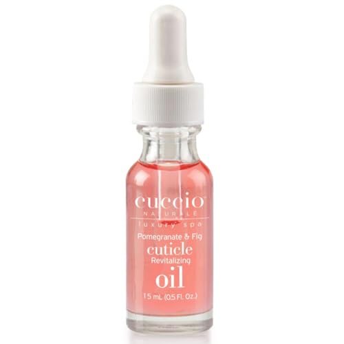 Cuccio Pomegranate & Fig Cuticle Revitalizing Oil (0.5 oz, Pack of 2) ? Hydrating Vitamin E Cuticle Treatment for Nourishing Nails & Skin