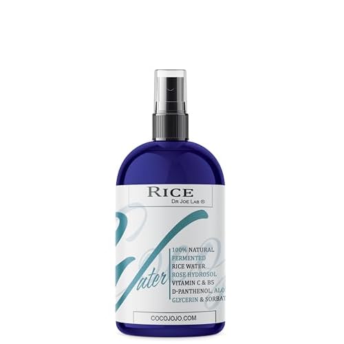 Dr Joe Lab Rice Water Growth Mix - Nourishing Toner with Rose Hydrosol, Aloe Vera Face and Scalp Essence, Rice Extract, Pro Vitamin B5, Oily Skin, Alcohol Free Spray Spritz (8 oz)
