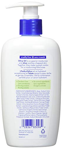 Kiss My Face Olive & Aloe Liquid Hand Soap Pack of 6 9 fl oz Bottles - Vegan Cruelty-Free