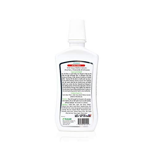 Spry Natural Xylitol Spearmint Mouthwash 16 fl oz Pack of 2 – Breath Freshening Oral Care