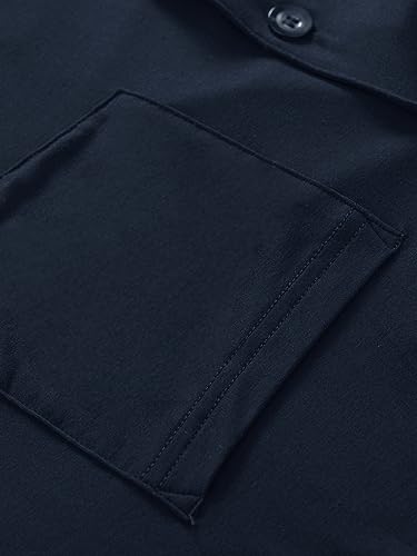 Latuza Women's Petite Pajamas Set X-Large Navy - Short Sleeve Top & Pants