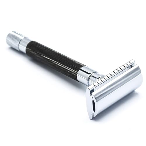 Parker 56R Double Edge Safety Razor - Graphite, Handmade Barber Quality