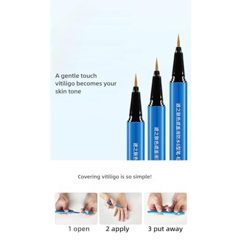 Vitiligo makeup cover waterproof Pen ? Long-lasting Cover pen for vitiligo,White Spots, Quick & Precise Application, Natural Skin Tone Blend, Dermatologist-Tested
