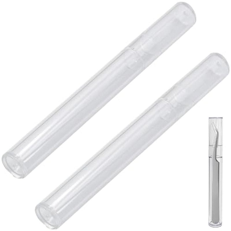 2 Packs Professional Tweezers Storage Case, Tweezers Organizer Eyelash Extension Tools Travel Small Box for Clip Manicure Tool