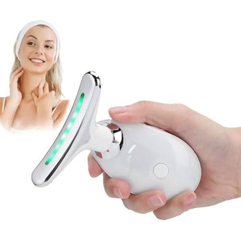7-Color LED Electric Facial Massager, Heated Beauty Tool for Face and Neck, Relaxing Skincare Device for Home Use