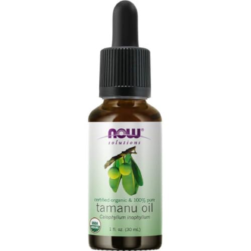 NOW Foods Solutions, Organic Tamanu Oil, Certified Organic and 100% Pure, Promotes Hydration and Rejuvenation, 1-Ounce