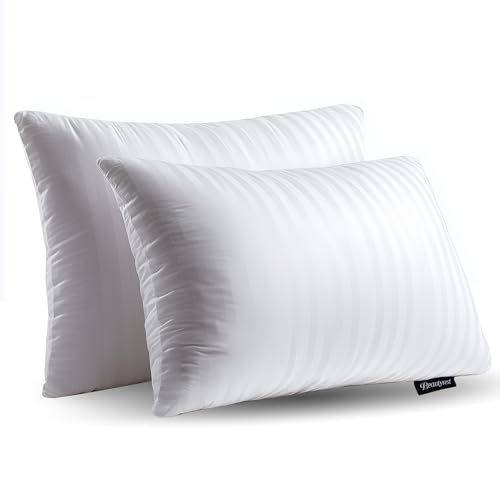 Beautyrest Queen Feather & Down Pillow Set - 2 Pack, Hypoallergenic, Cotton Cover