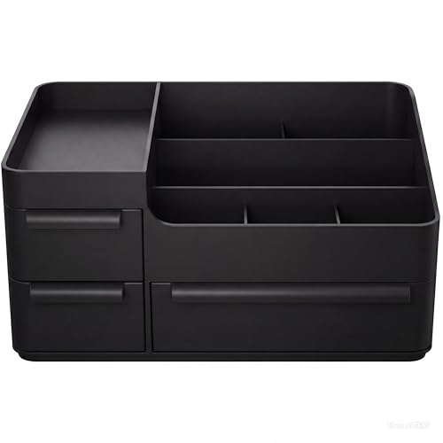 Bathroom Counter Organizer with Drawers and Slots for Skincare and Perfume – Modern, Waterproof, Space-Saving
