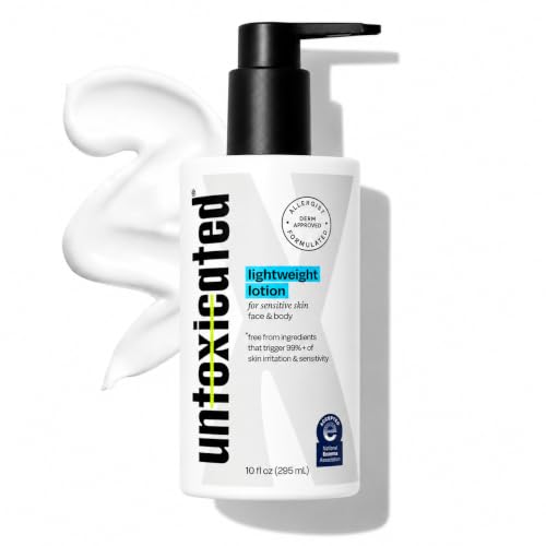 Gentle Moisturizing Lotion for Sensitive Skin - Face & Body Hydrator, Hyaluronic Acid & Ceramides, Fragrance-Free, 10 Oz