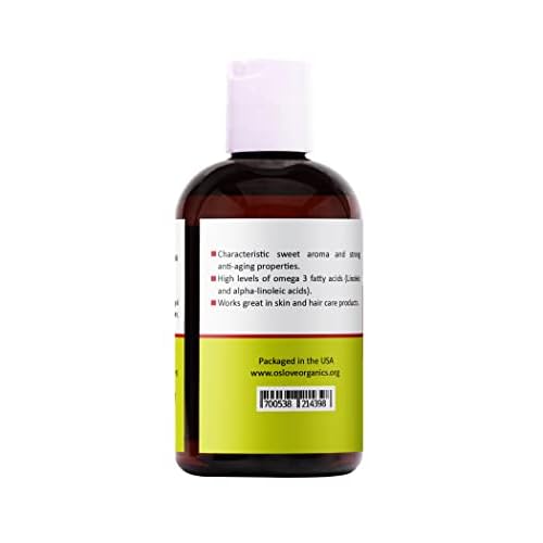 Unrefined Strawberry Seed Oil - 4 oz by Oslove | Natural and Cold Pressed | Use for Skin and Hair | Anti-Aging and Softening for Skin