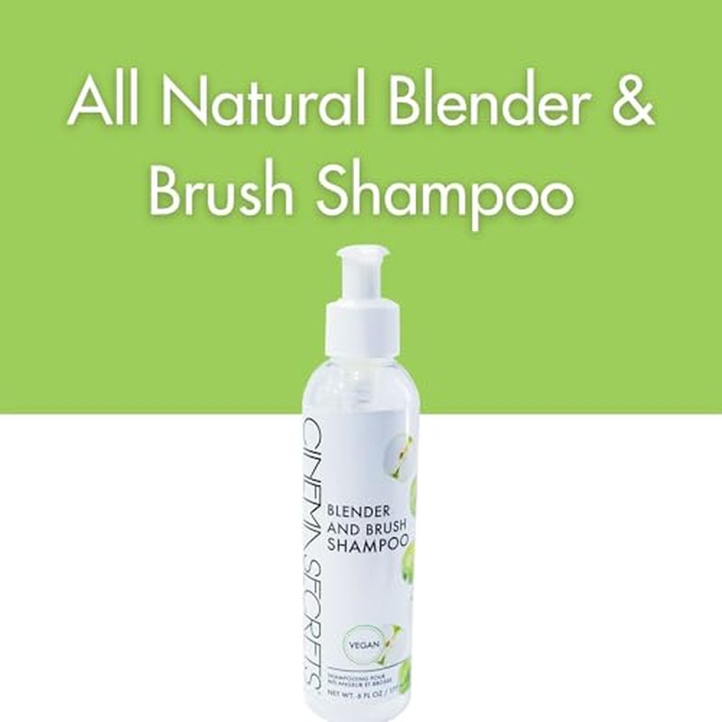 Cinema Secrets Vegan Makeup Brush Cleaner - Sponge & Makeup Brush Shampoo for Deep Cleansing - Removes Build-Up & Stains - Gentle & Cruelty-Free Beauty Tools Accessories