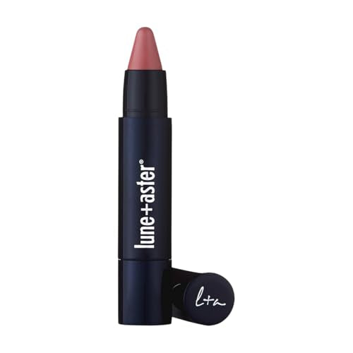 Unplugged Lip Crayon - Moisturizing Medium Coverage Lipstick with Shine - Medium Shade, Hydrating Formula - Lune+Aster Powerlips Quickstick